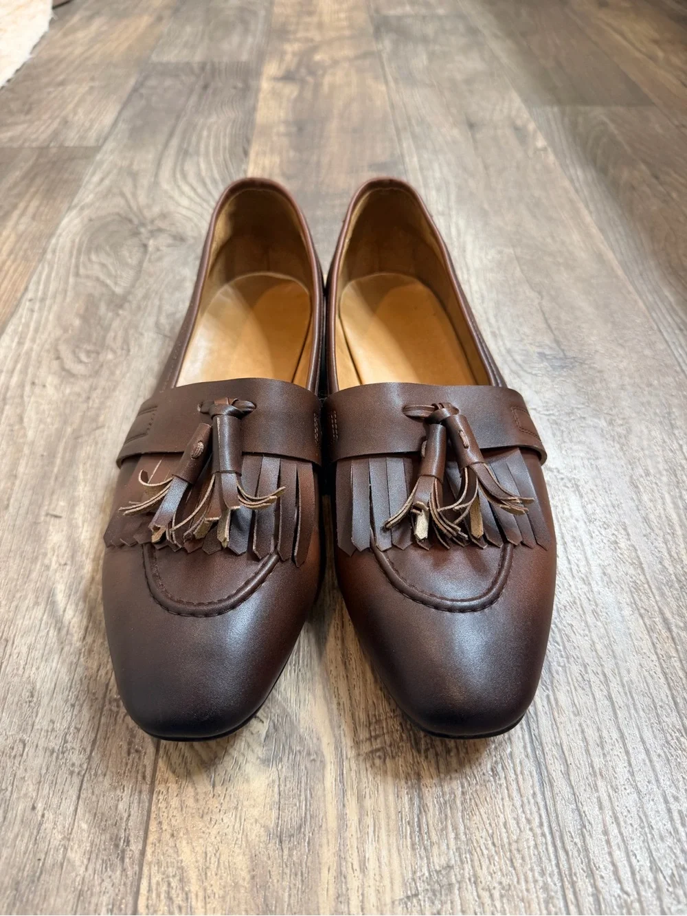 Men's Brown Tassel Kiltie Loafers — Sleek Slip-On Dress Shoes